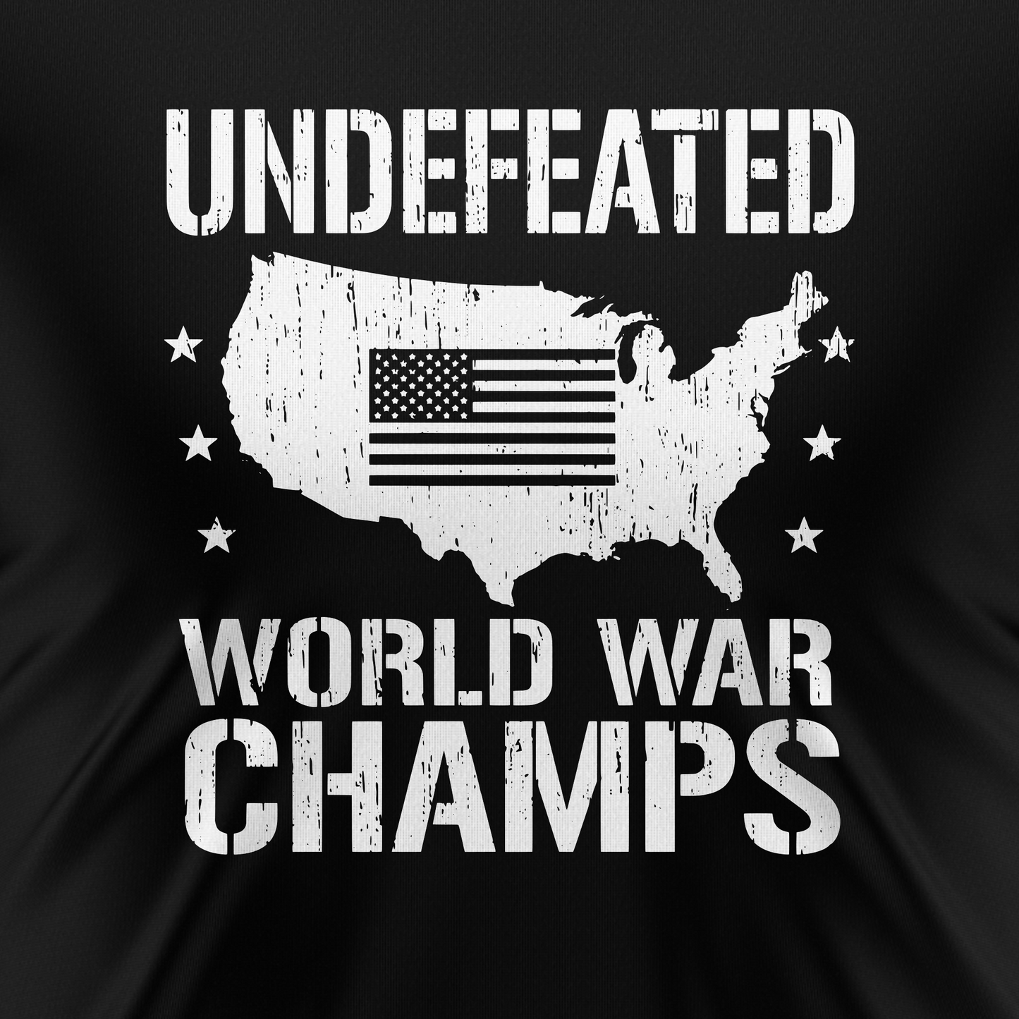 Undefeated World War Champs With USA Flag T-shirt