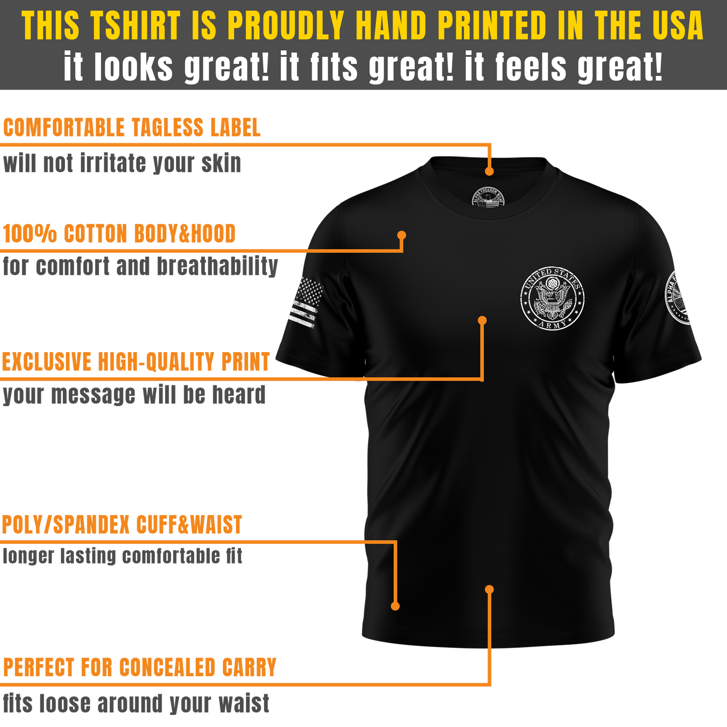 United States Army With Mono T-shirt