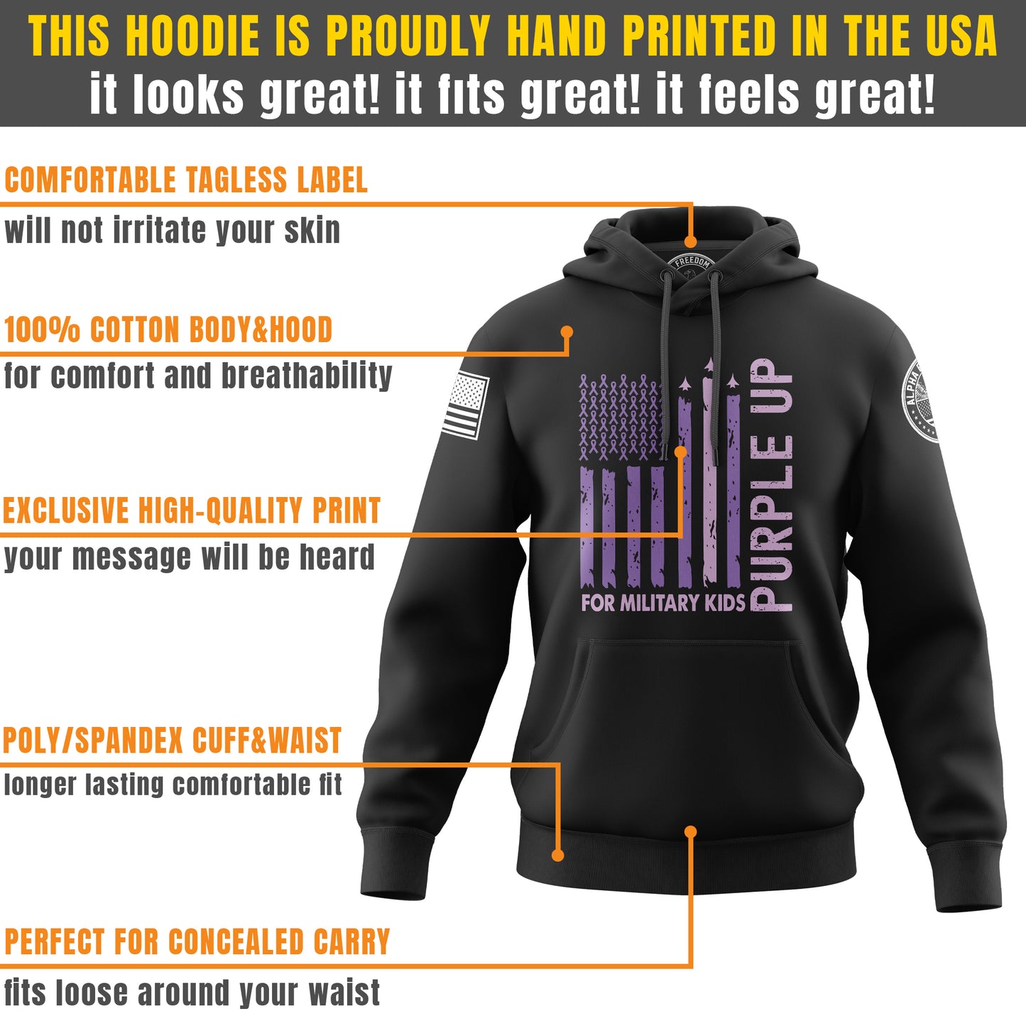Purple Up for Military Kids โ Hoodie