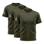 Alpha Freedom Army Short Sleeve T-Shirt – USA Flag Sleeve | 3-Pack