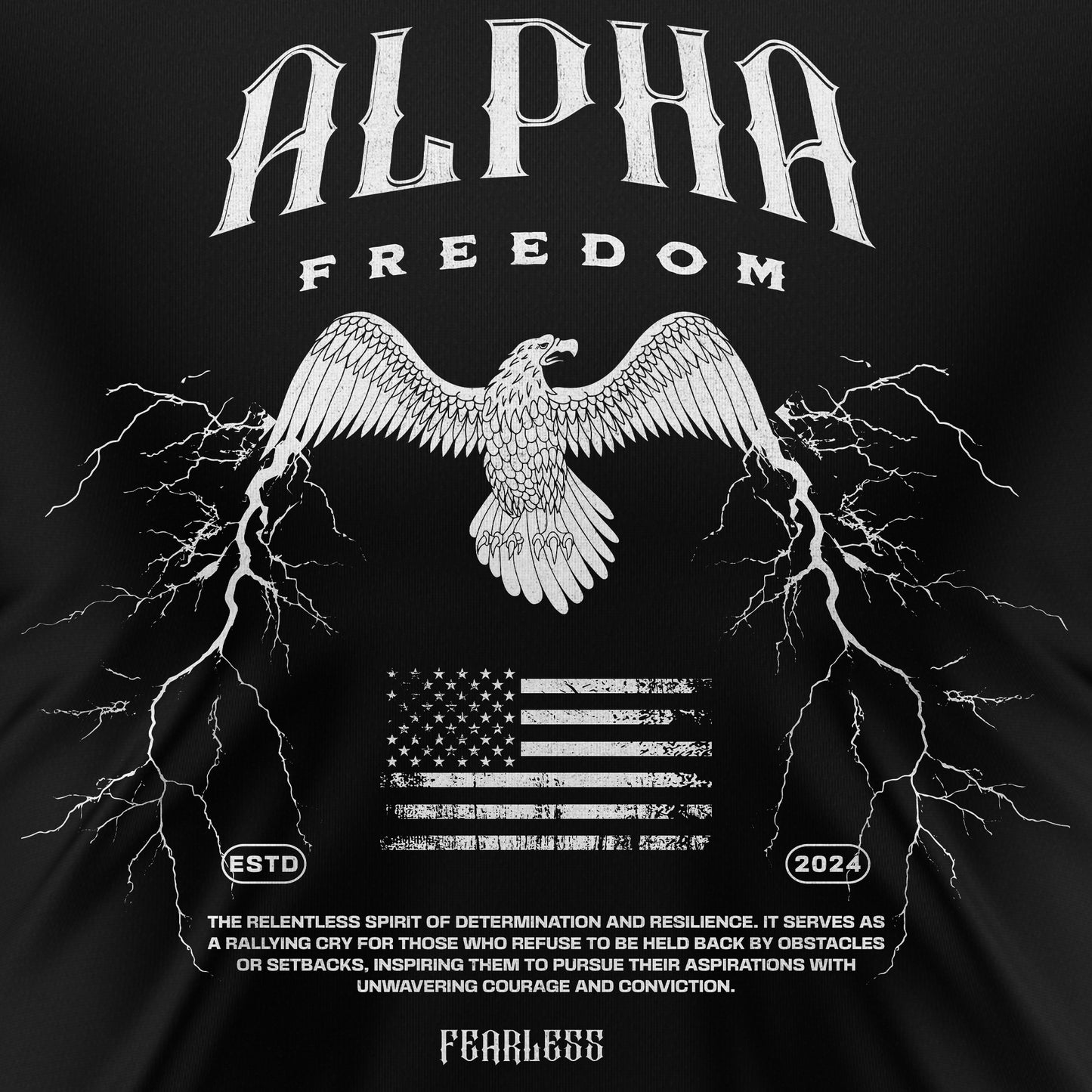 Alpha Freedom Eagle & Flag Fearless T-shirt