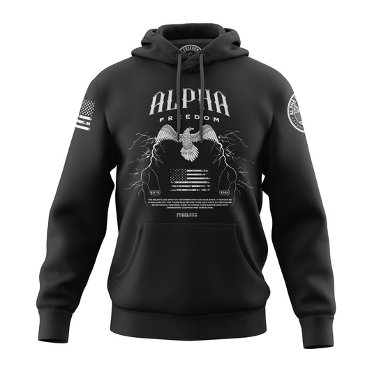 Alpha Freedom Eagle & Flag Fearless Hoodie