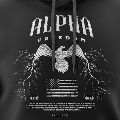 Alpha Freedom Eagle & Flag Fearless Hoodie