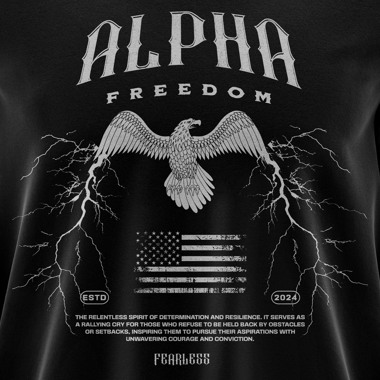 Alpha Freedom Eagle & Flag Fearless Sweatshirt