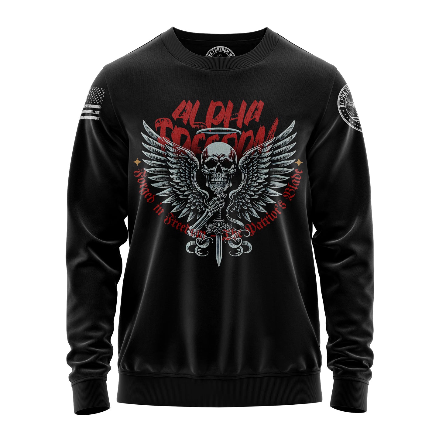 FORGED IN FREEDOM - Forged in Freedom – Skull & Blade Patriotic Sweatshirt