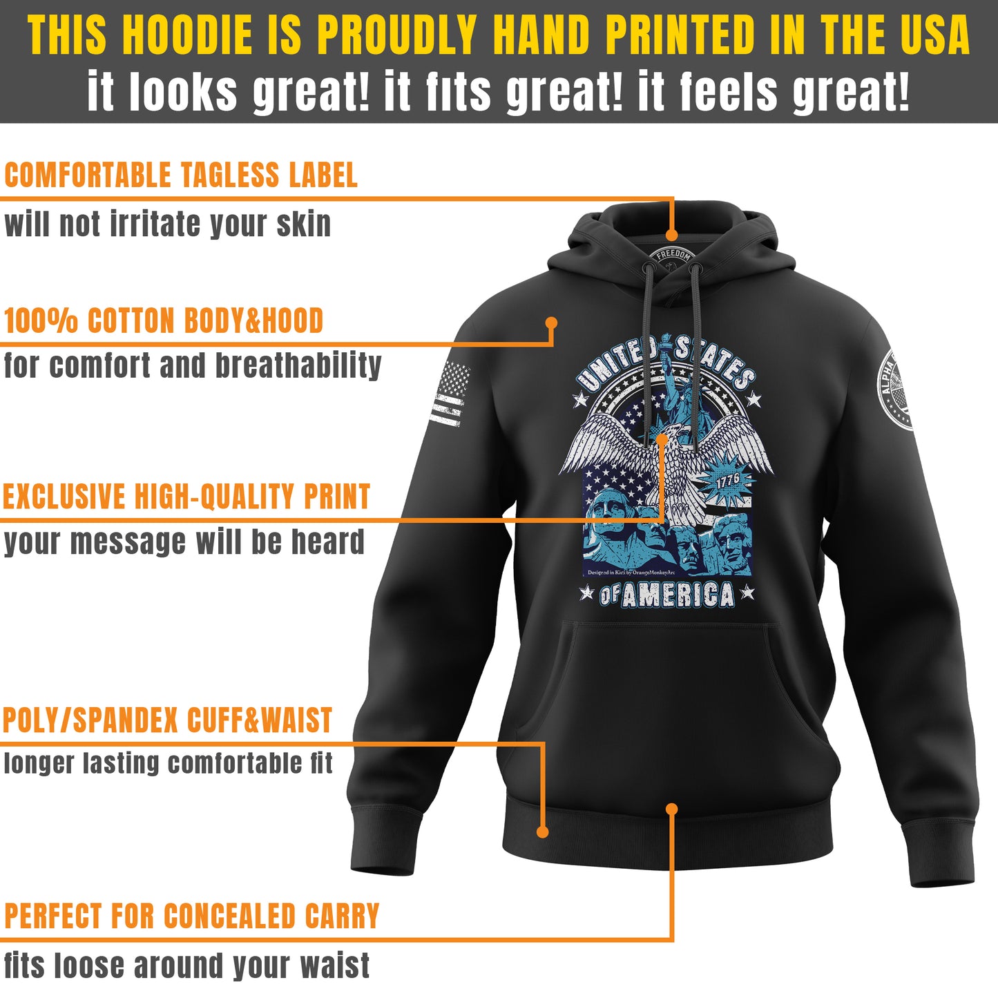 Freedom of USA Hoodie