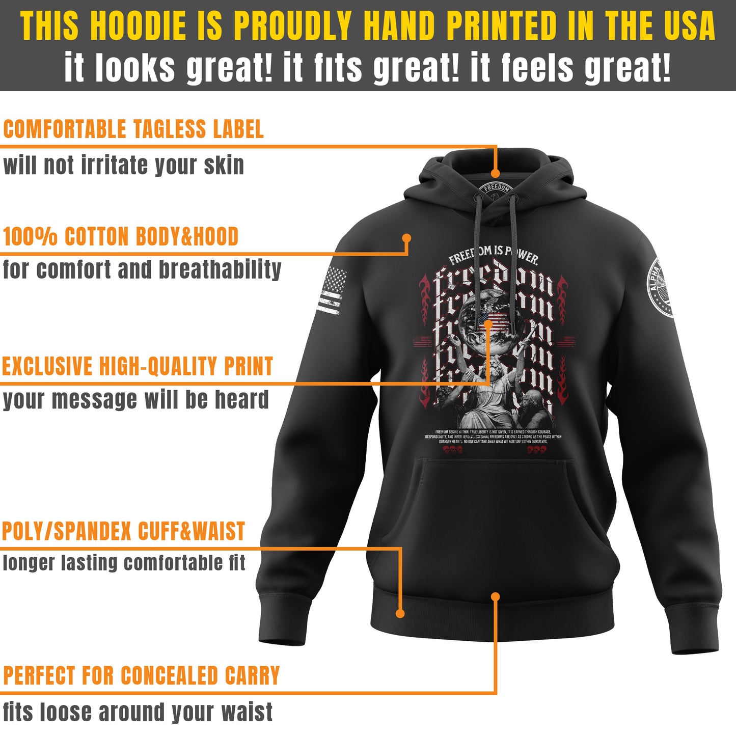 Freedom Is Power Hoodie