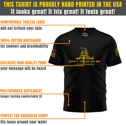 Don't Tread On Me – Yellow Print T-Shirt