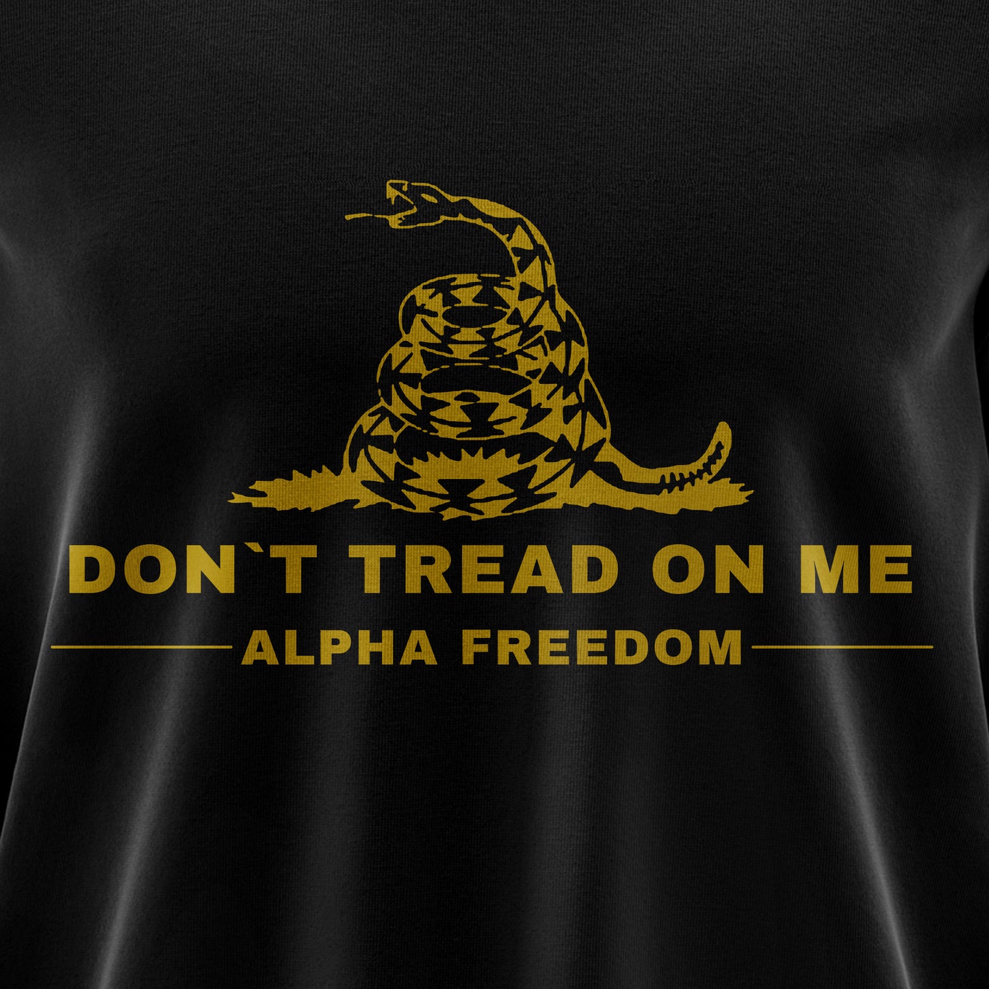 Don't Tread On Me – Yellow Print Sweatshirt