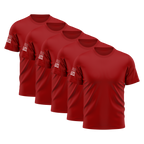 Alpha Freedom Red Short Sleeve T-Shirt – USA Flag Sleeve | 5-Pack