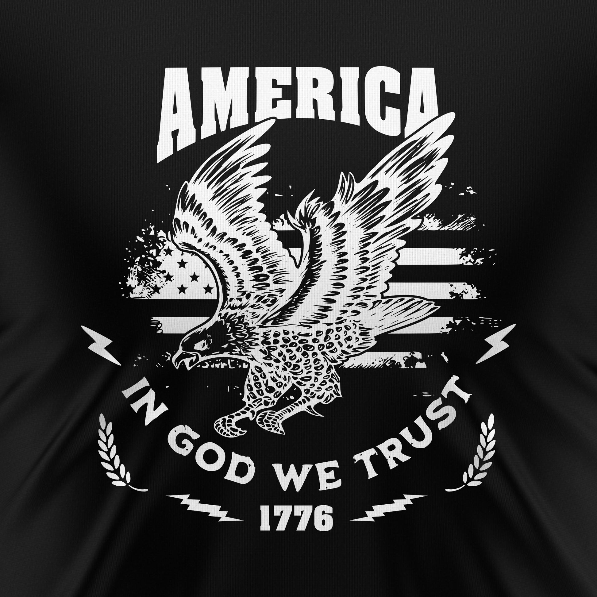 AMERICA IN GOD WE TRUST 1976 T-SHIRT