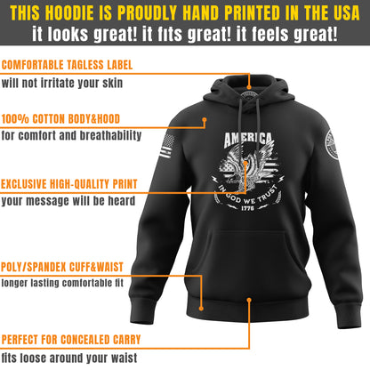 Hoodie Hand Printed In The USA