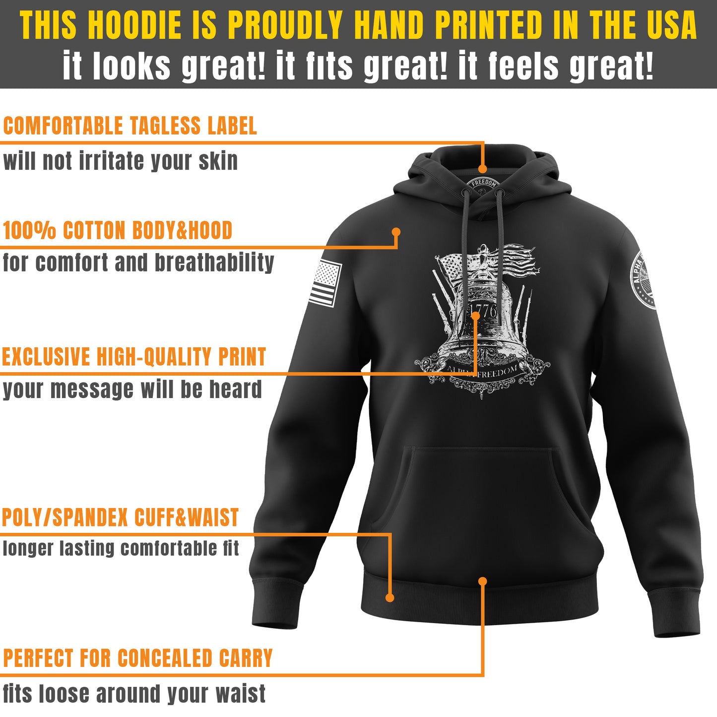 1776 Liberty Bell – Hoodie