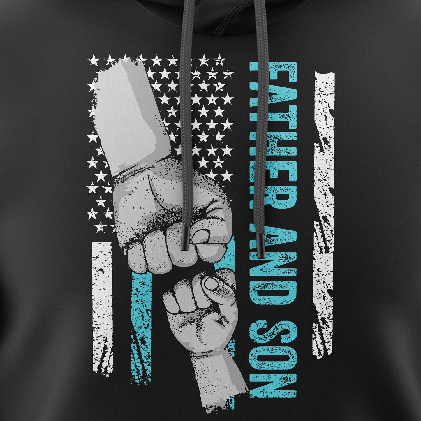 Father and Son American Flag – Hoodie