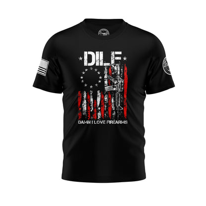 Gun American Flag DILF – T-Shirt