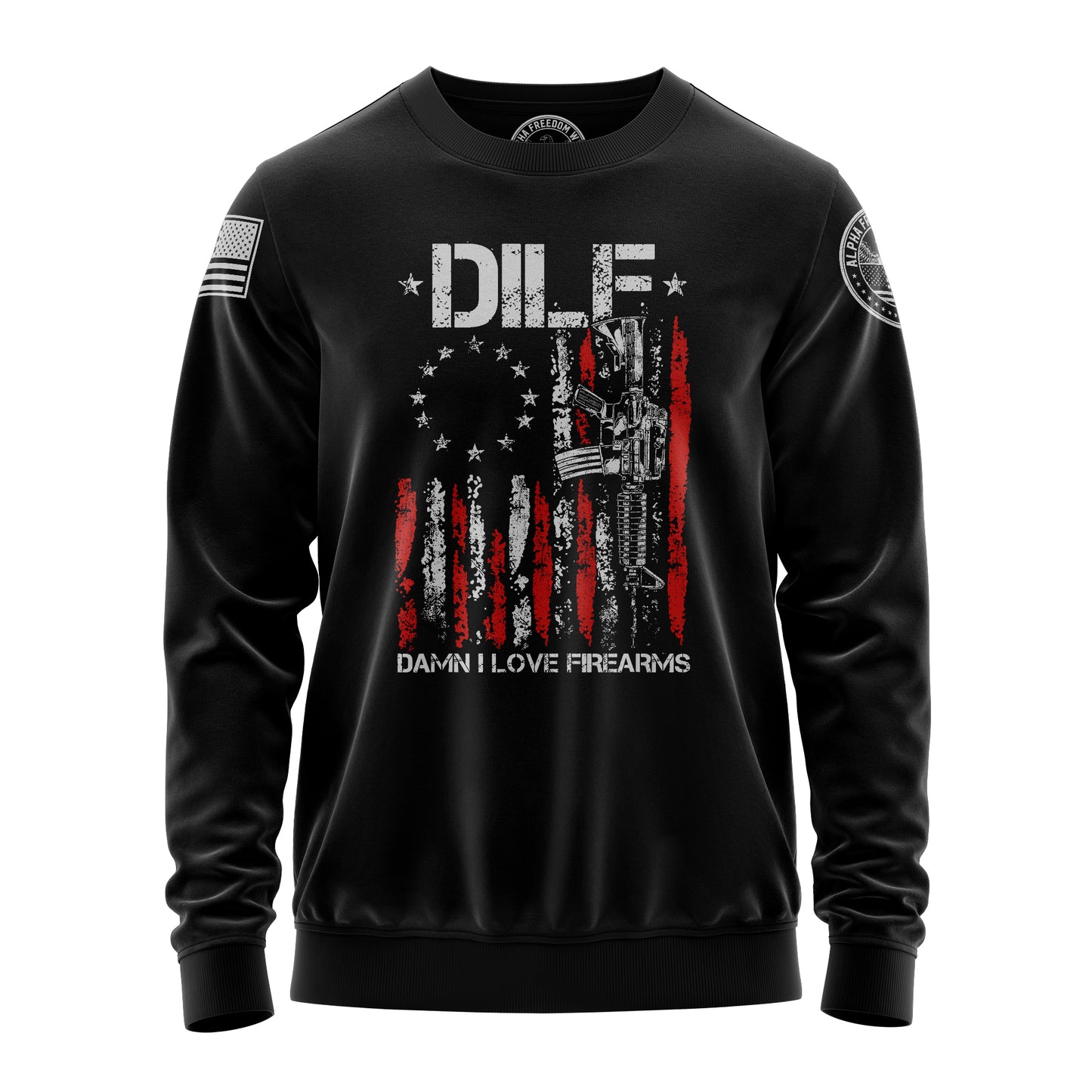 Gun American Flag DILF – Sweatshirt