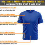 Alpha Freedom Royal Blue Short Sleeve T-Shirt – USA Flag Sleeve | 3-Pack