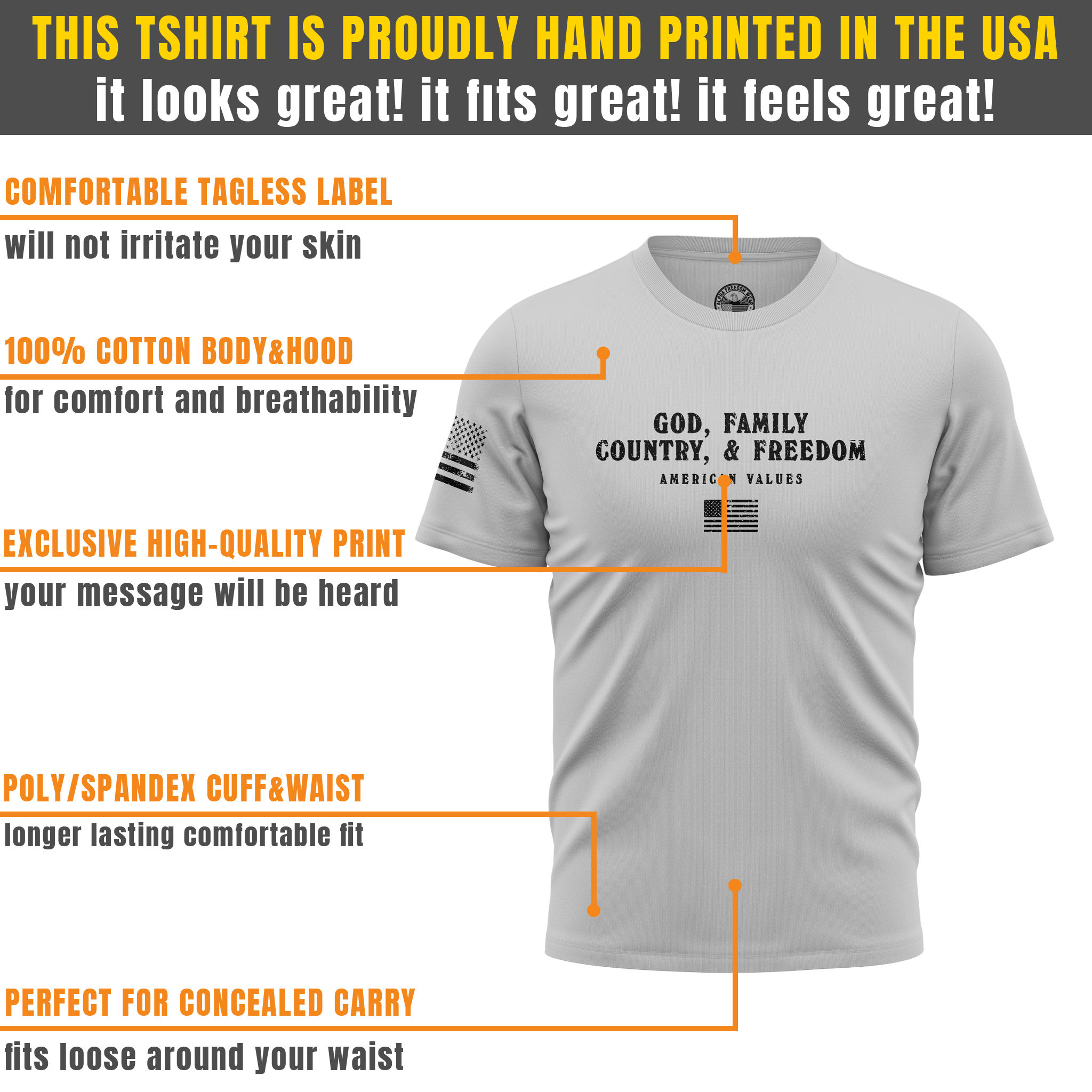 God, Family, Country & Freedom Tee