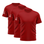 Alpha Freedom Red Short Sleeve T-Shirt – USA Flag Sleeve | 3-Pack