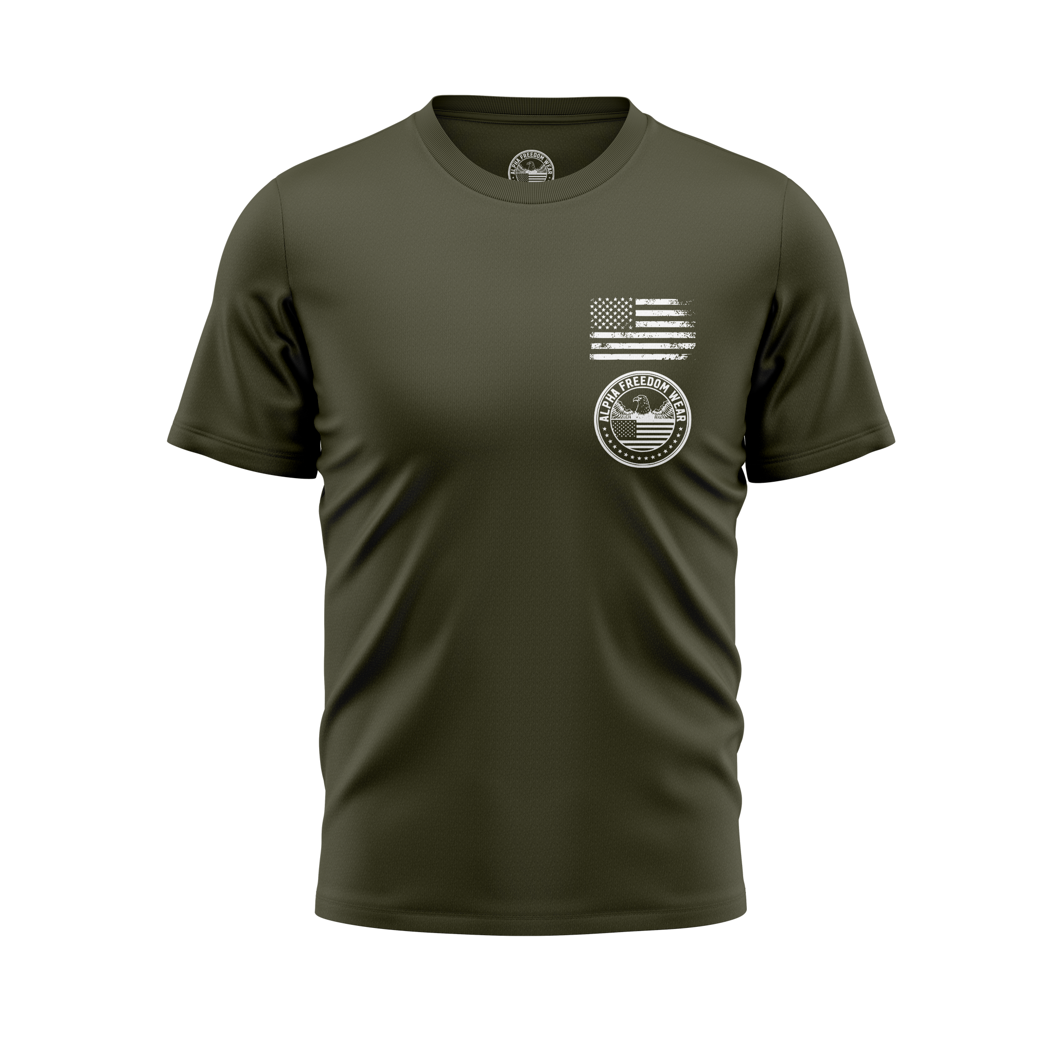 Strength Through Suffering Tee — USA Flag Sleeve