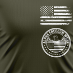 Strength Through Suffering Tee — USA Flag Sleeve