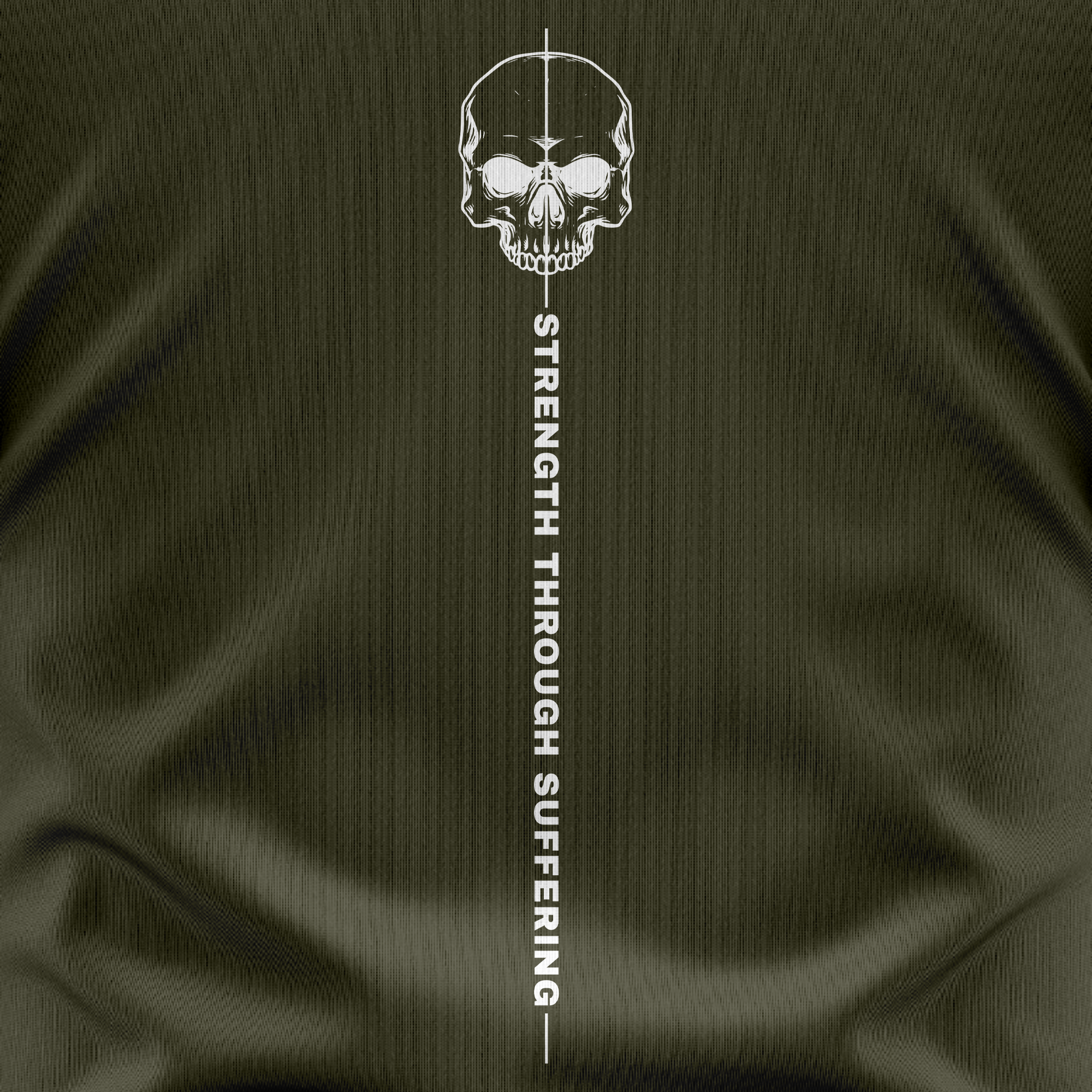 Strength Through Suffering Tee — USA Flag Sleeve