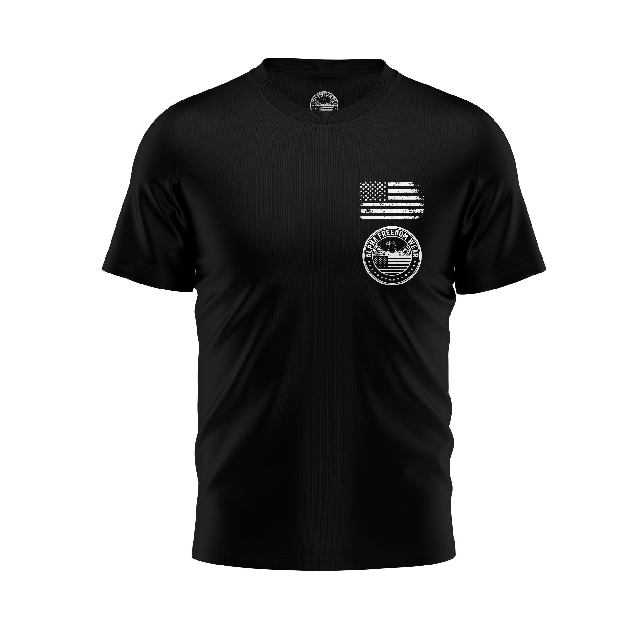 Strength Through Suffering Tee — USA Flag Sleeve