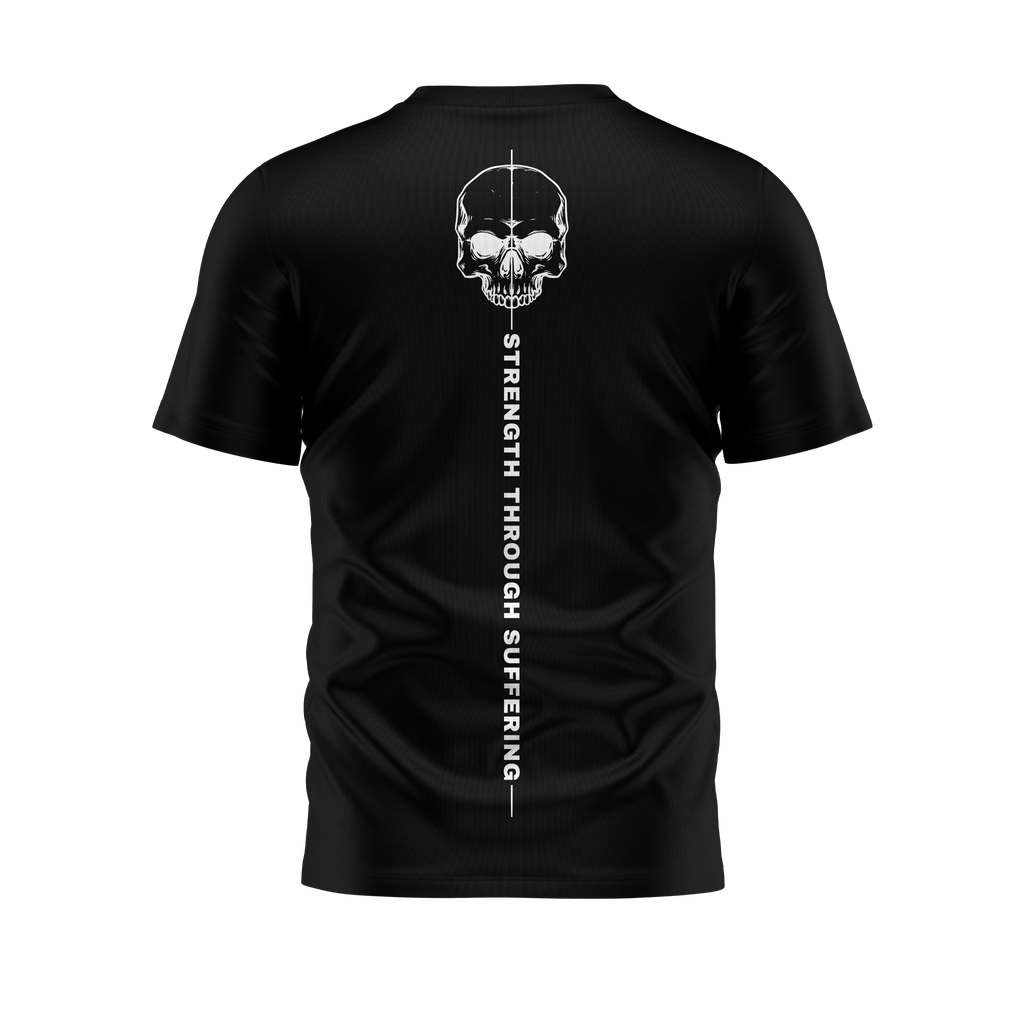 Strength Through Suffering Tee — USA Flag Sleeve