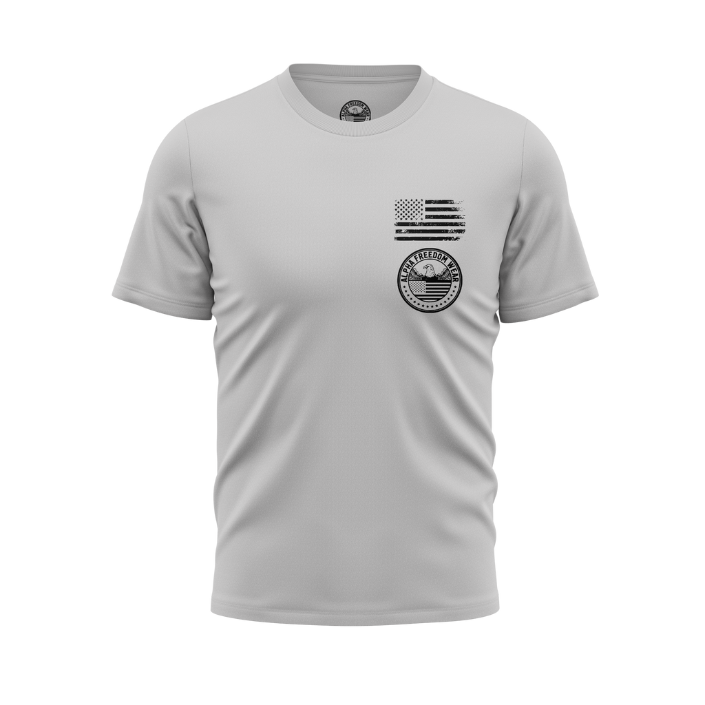 Strength Through Suffering Tee — USA Flag Sleeve