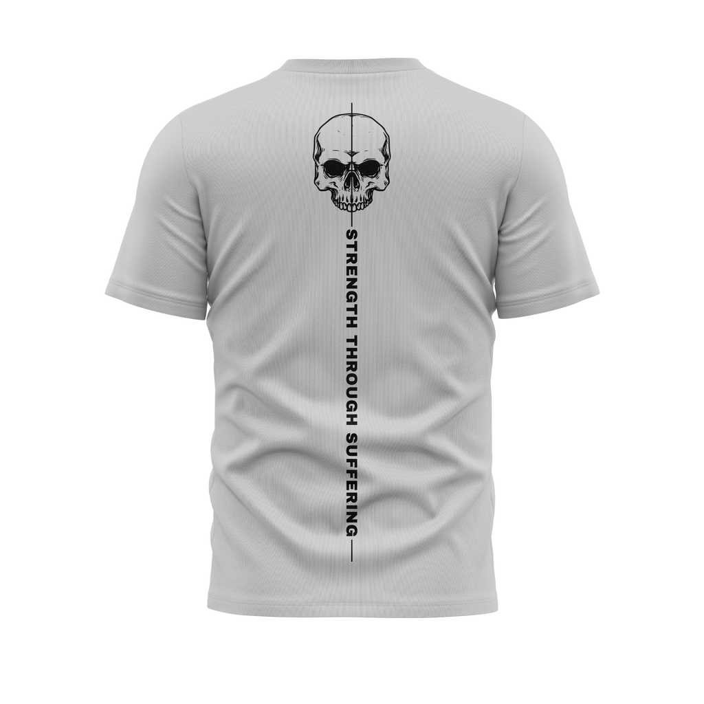 Strength Through Suffering Tee — USA Flag Sleeve