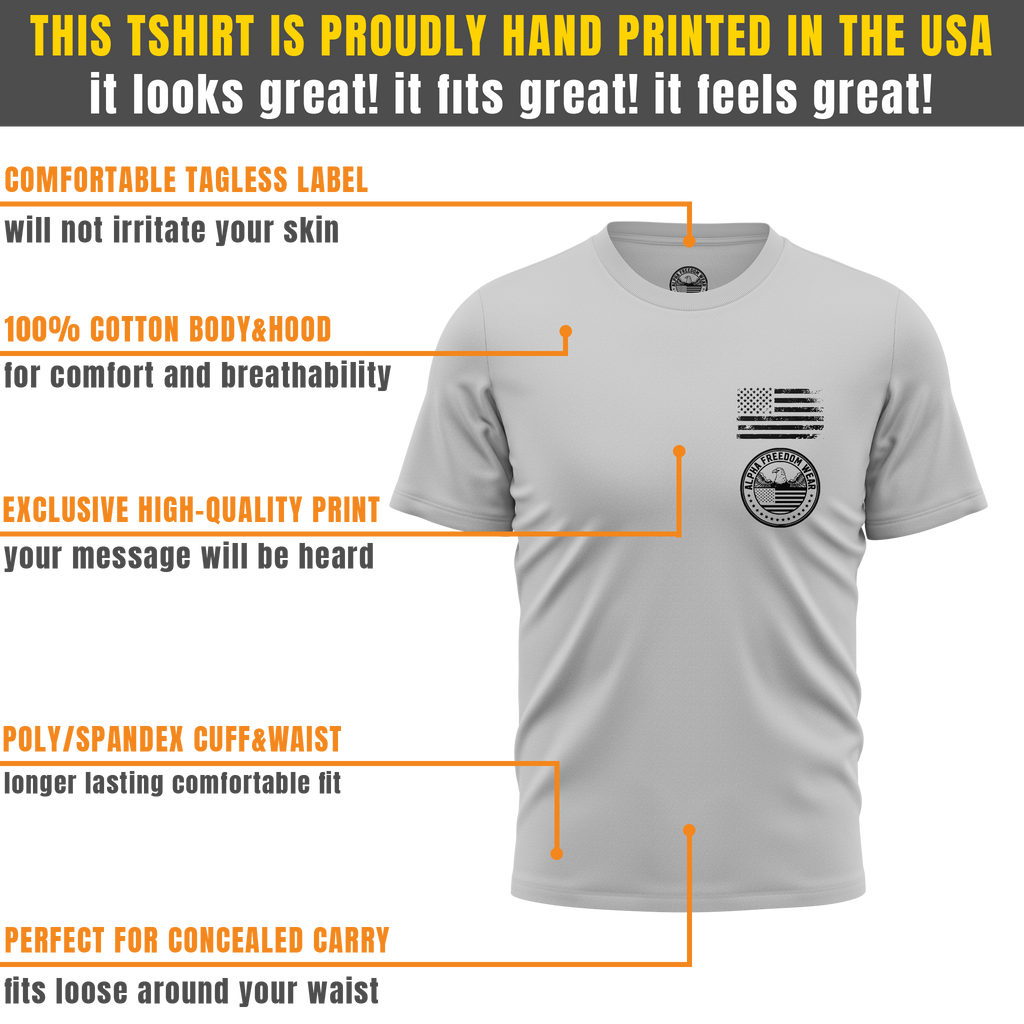 Strength Through Suffering Tee — USA Flag Sleeve