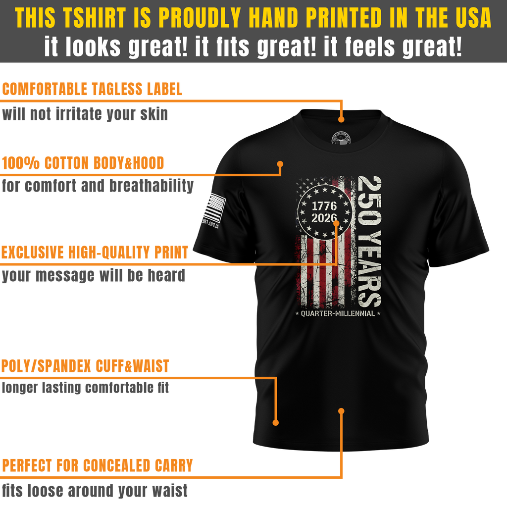 250 Years of America Limited Edition T-Shirt (1776–2026) | Only 250 Made