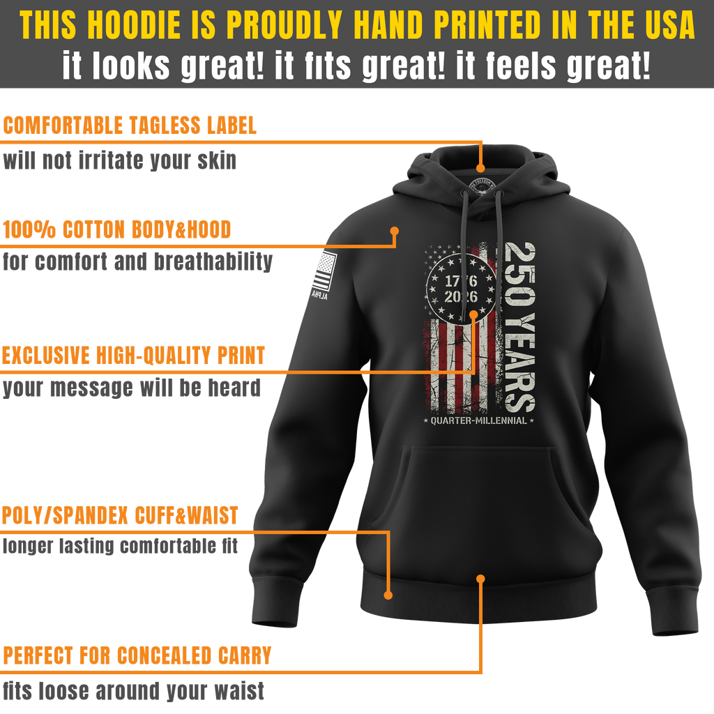 250 Years of America Limited Edition Hoodie (1776–2026) | Only 250 Made