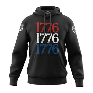 1776 1776 1776- Black Hoodie